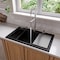 Alfi Brand 33 inch Granite Composite Workstation Single Bowl Drop In Sink w Accessories AB3418SBDI-BLA - alternate 1